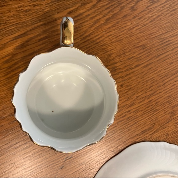 Vintage MCM Lefton 5pc Blue Paisley Design w/Gold Trim Bone China Tea Set - Picture 4 of 16